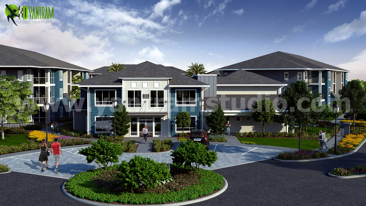 Conceptual Residential Exterior House Landscape Design Ideas.jpg -  by Yantramarchitecturaldesignstudio