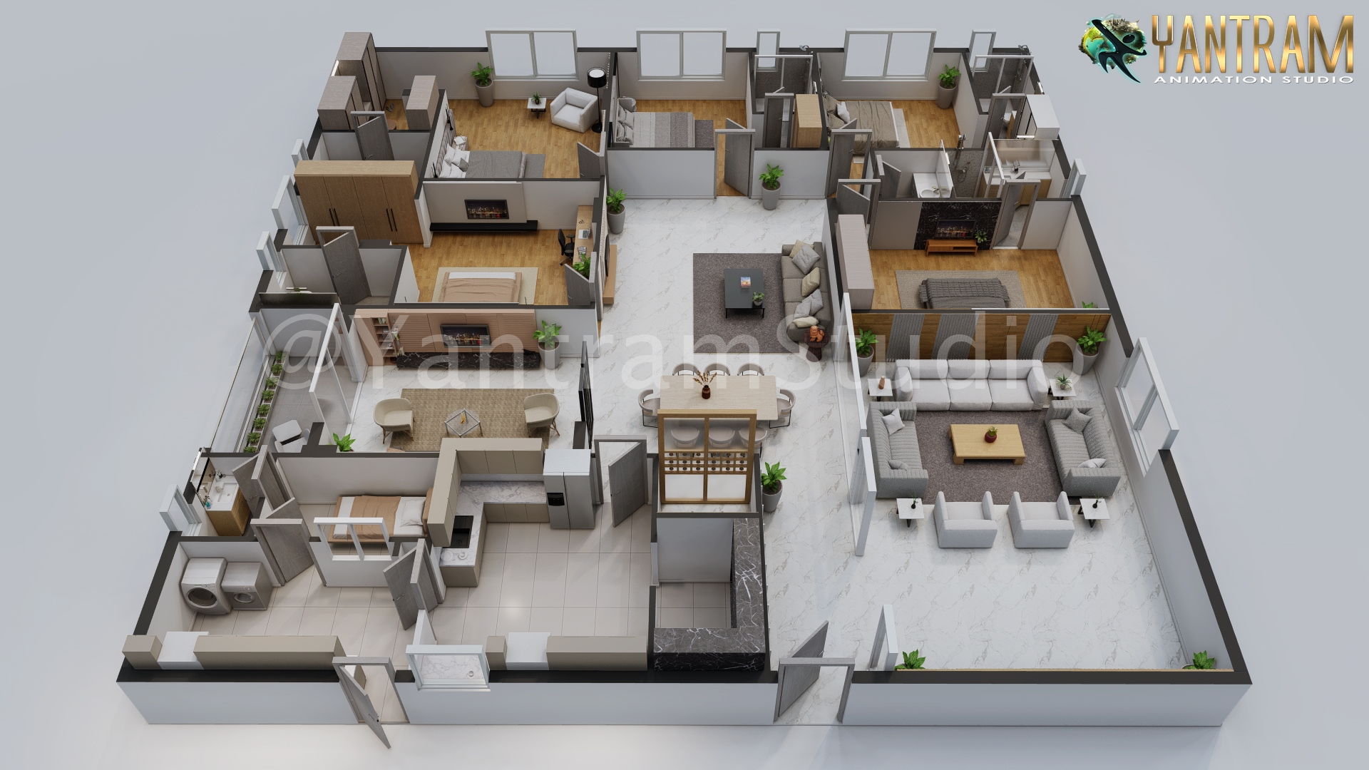 3d-Floor-Plan Designer-Of-an-Excellent -Residential-House-in-New-York.jpg -  by Yantramarchitecturaldesignstudio