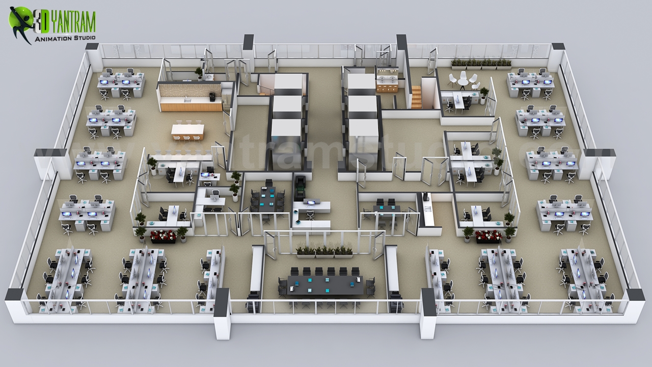 3d Floor Plans Of The Sets For The Office New York Usa