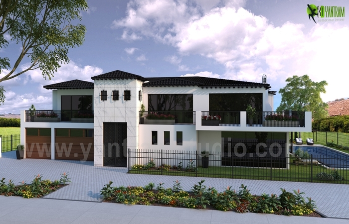 Have a Look of Modern Luxurious House Design - 3d modeling companies by Yantramarchitecturaldesignstudio