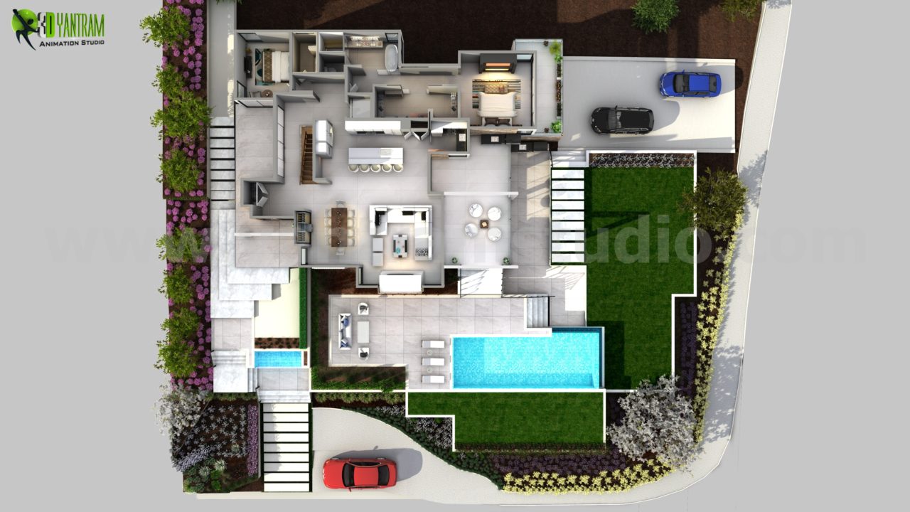 3D Conceptual Floor Plan Residential Idea.jpg -  by Yantramarchitecturaldesignstudio