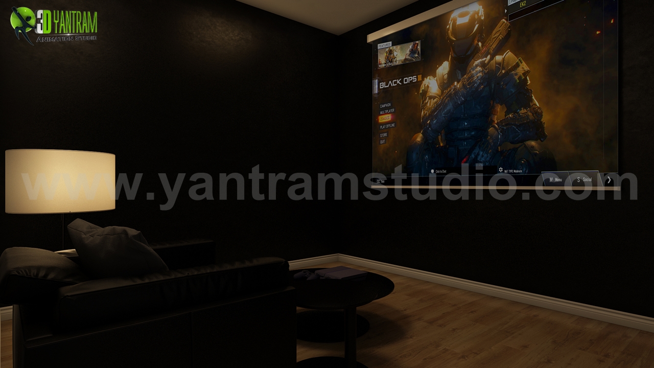 Making An Affordable Game Room Design by Yantram architectural rendering companies Vancouver, Canada - Architectural design studio, When you bought your house, you probably knew right away which room was going to be the game room. Architectural animation studio, But that was when the room was empty!  http://www.yantramstudio.com/
 by Yantramarchitecturaldesignstudio