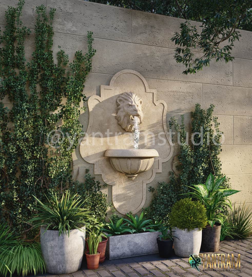 3D product modeling service of lion head fountain orlando florida.jpg -  by Yantramarchitecturaldesignstudio
