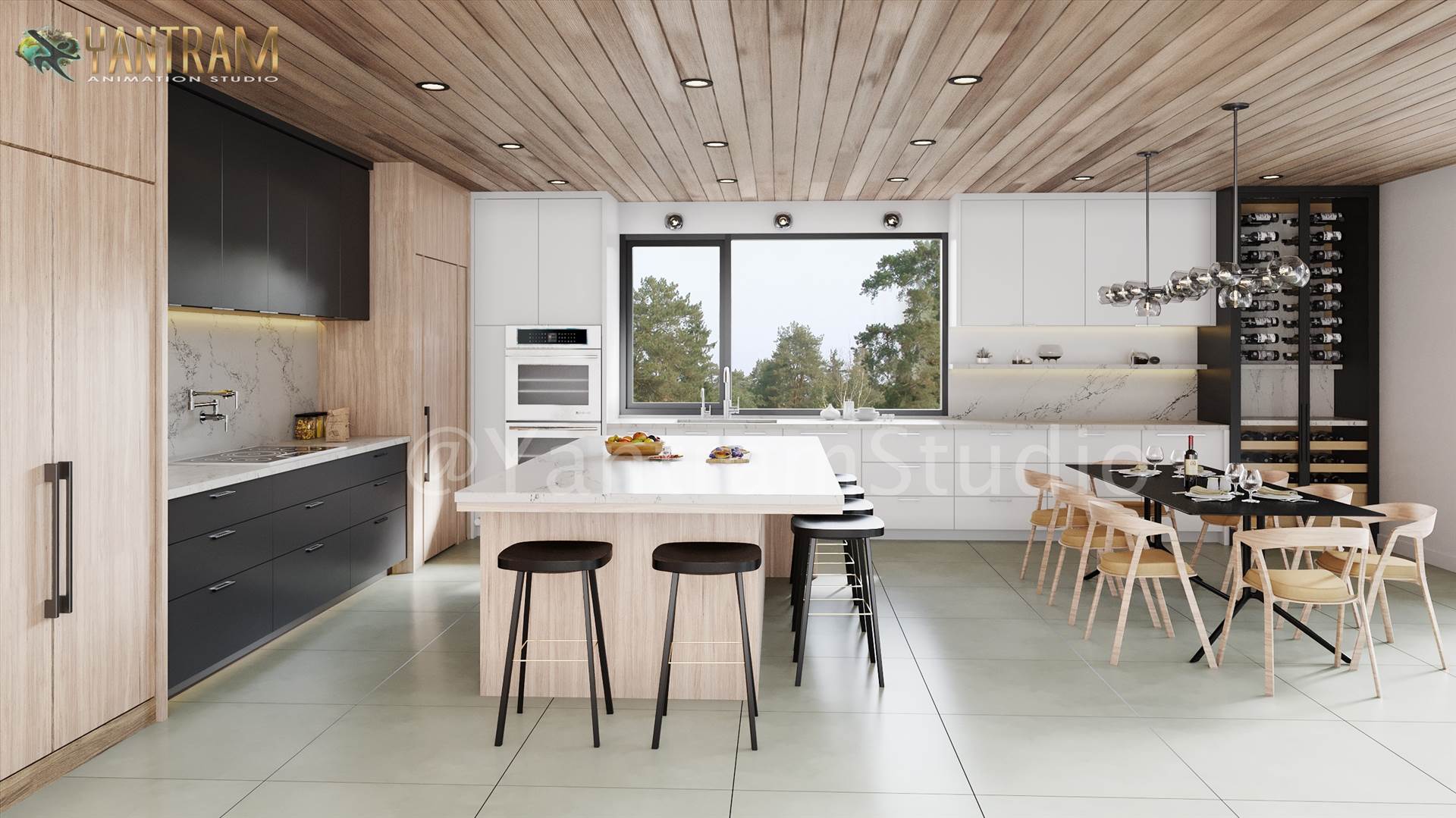 3D-Interior Designers- High-classy-kitchen-view-2-in-San Diego.jpg -  by Yantramarchitecturaldesignstudio
