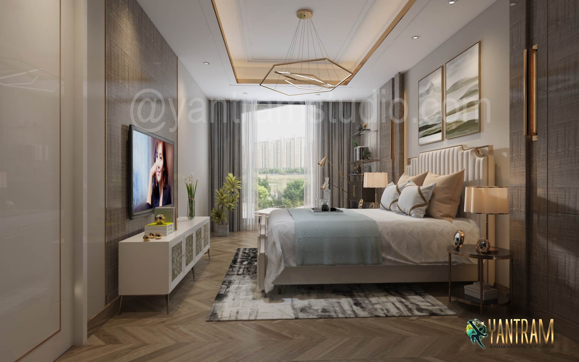 3d-architectural-animation-services-for-two-story-condo-masterbedroom-in-san-diego.jpg - 3D architectural animation services are used more extensively in various projects. They are used to create a three-dimensional walk-through of a building or space. by Yantramarchitecturaldesignstudio