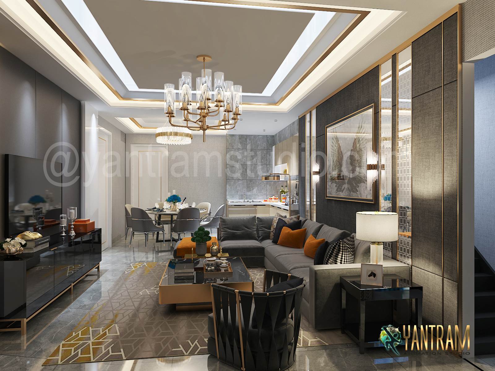 3d-architectural-animation-services-for-two-story-condo-Livingroom-in-san-diego.jpg - 3D architectural animation services are used more extensively in various projects. They are used to create a three-dimensional walk-through of a building or space. by Yantramarchitecturaldesignstudio