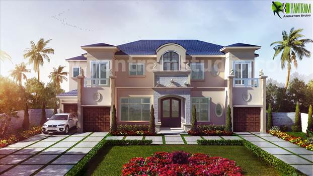 YantramStudio - Modern Exterior Villa Design, Our Architectural Design Studio has a very Innovative collection of Modern Exterior Design ideas for your property. Our Studio has lots of experience in 3d Exterior Modeling Dubai, Architectural Rendering Serv