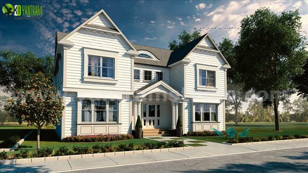 Latest 3D Exterior Of Modern Bungalow Design - Latest Exterior Of Modern Bungalow Design, 3d ultra modern bungalow exterior day rendering with all the charming features of a storybook Bungalow. This spacious and desirable bungalow plan has class and comfort and is a great home.