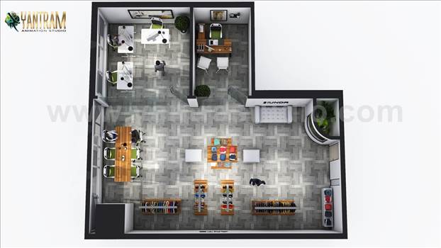 3D Floor Plan Designer creates a Boutique in Calif - 3D Floor Plan Designer aspires to create innovative commercial 3D Floor Plan for boutiques by Yantram Architectural Design Studio. Regardless the 3D Floor Plan design has been the best option for displaying the interior design to the client, but also it h