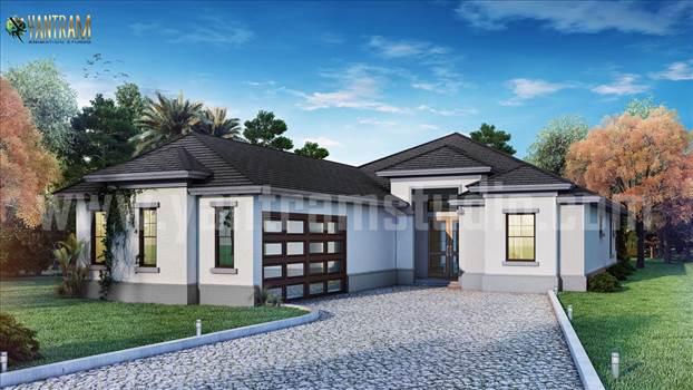 House Exterior 3D Architectural Rendering, Nevada - Project 698:-  Residential House Exterior 3D Architectural Rendering 
Client: - 685  saani
Location: - Elko - Nevada

A Modern Exterior 3d architectural rendering House with Simple landscape in the garden area, the beauty of this house is a small pond