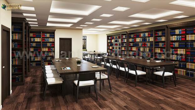 Library Reading Room 3D Interior Designer, USA - Project 2854 Library 3D Interior Designers with Seating area
Client: 987 Soluis
Location: New York - USA

Contemporary  3D Interior Design for Library with Custom furniture pieces & classic Library Reading Room Interior modeling firm with Seating spac